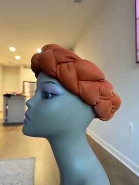 Braided Orange Turban Headband